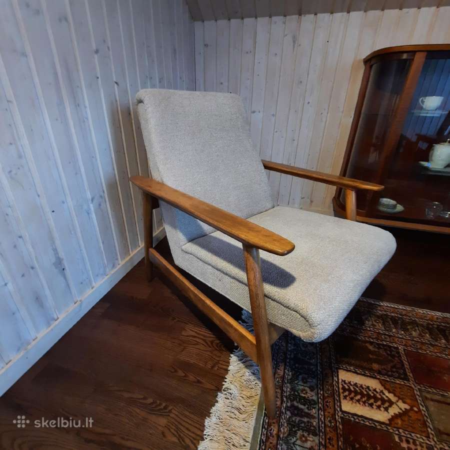 Mid century V. E. Cukermanienės foteliai - nuotraukos Nr. 7