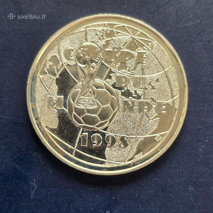 Prancūzija 1997 1 Franc Ag900 futbolo čemp.