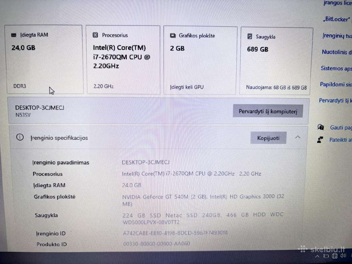 Asus N53s - nuotraukos Nr. 3