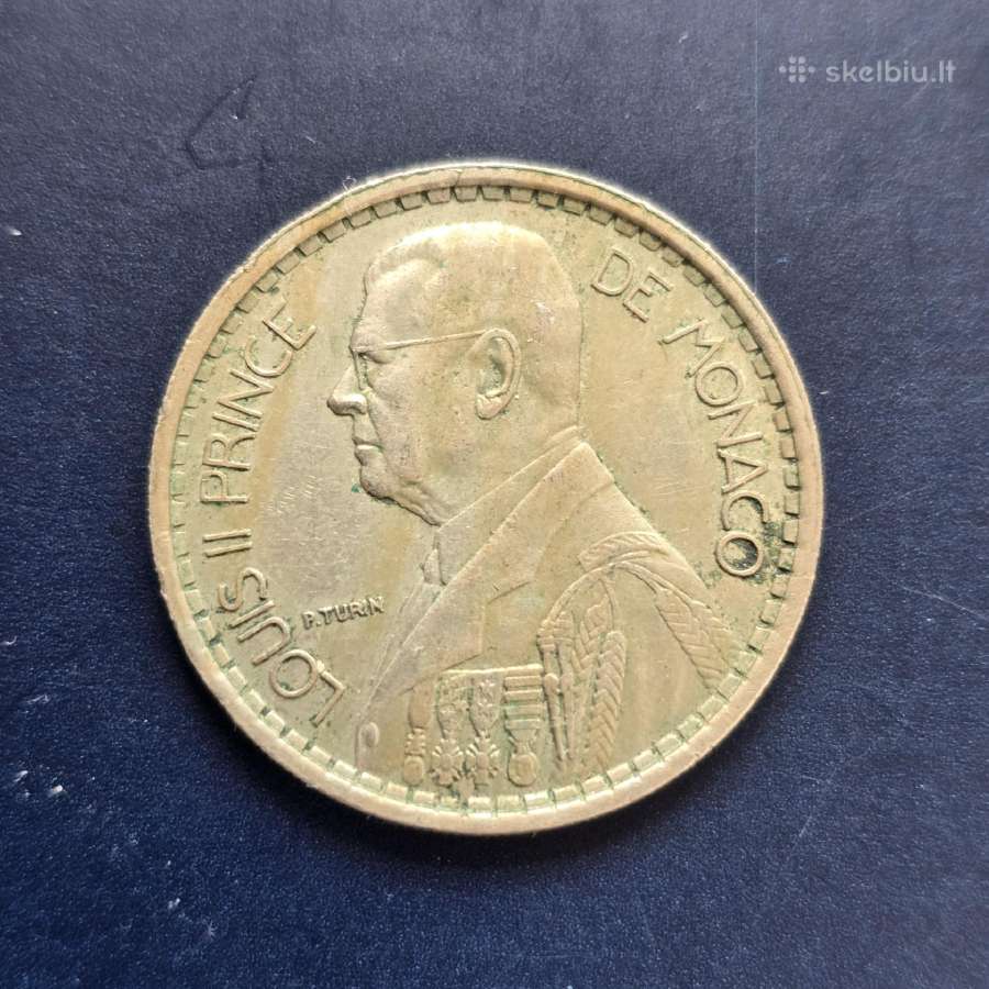Monakas 1947 20 Francs Cu-ni