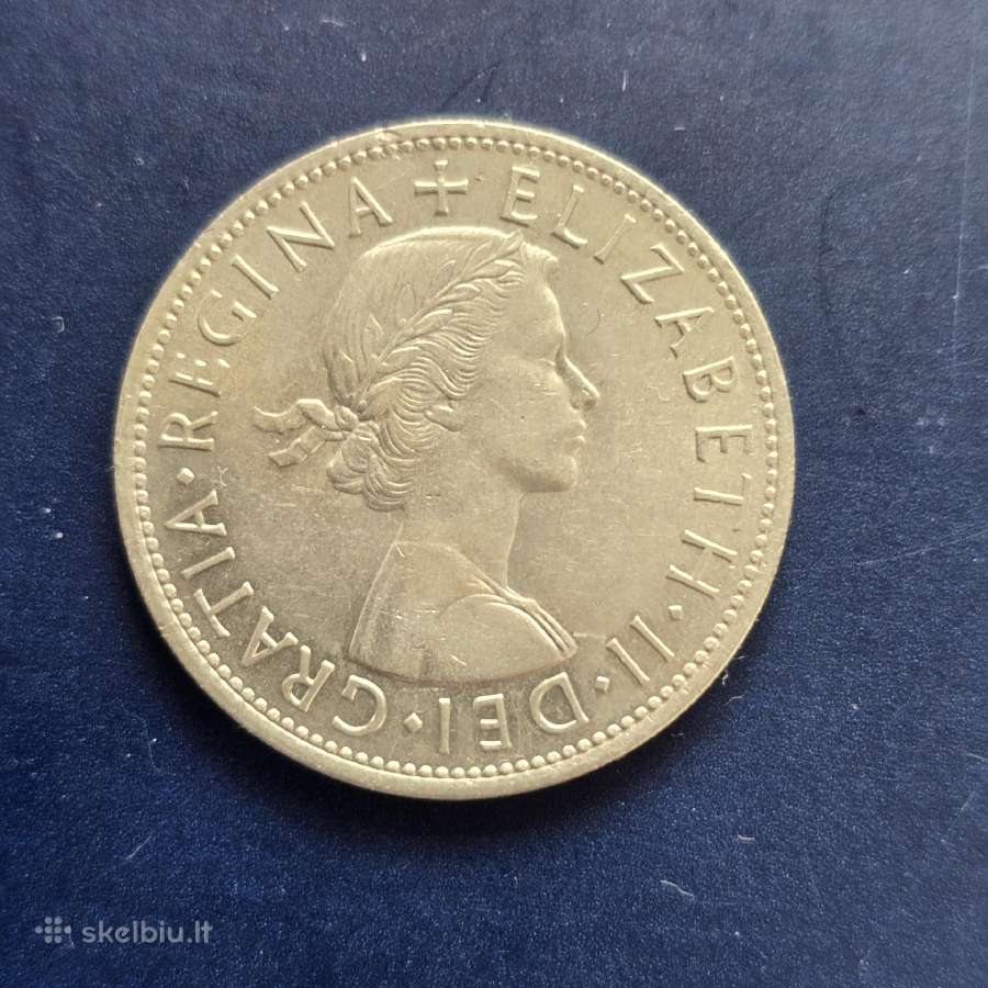 D. Britanija UK 1961 Half Crown Cu-ni - nuotraukos Nr. 2