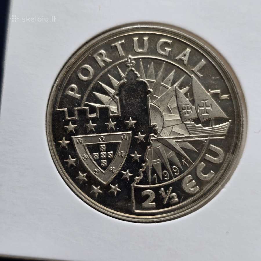 Portugalija 1991 2 1/2 Ecu Cu-ni Enrike Navigatori - nuotraukos Nr. 2