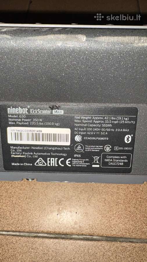 Segway ninebot G30 Max - nuotraukos Nr. 3