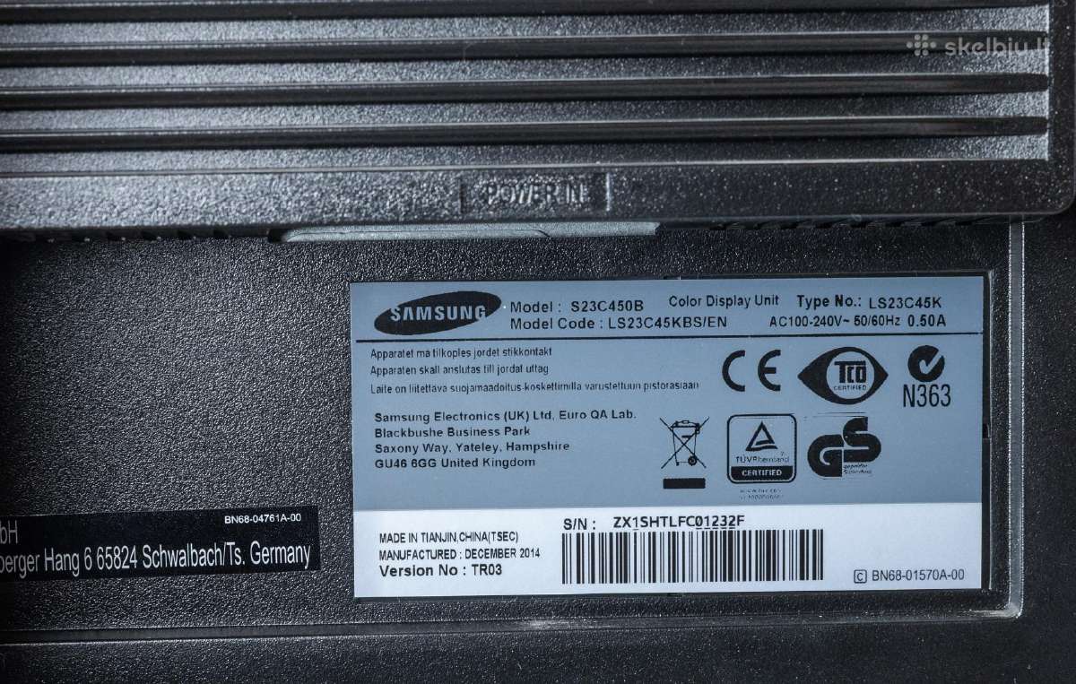 Monitorius samsung s23c450b - nuotraukos Nr. 3
