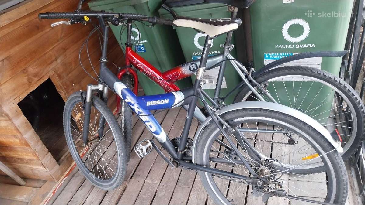 Pigiai parduodami 2 kalnų dviraciai