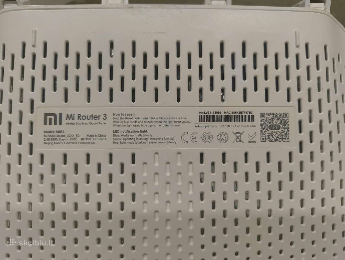 Maršrutizatorius Mi router 3 (su usb) - nuotraukos Nr. 3