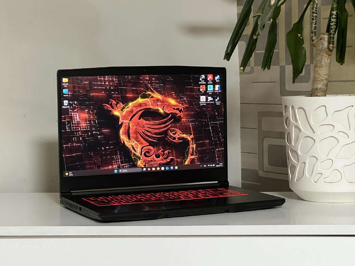 Parduodamas Msi Gf63 su Rtx 2050, I5-11k, 144hz.