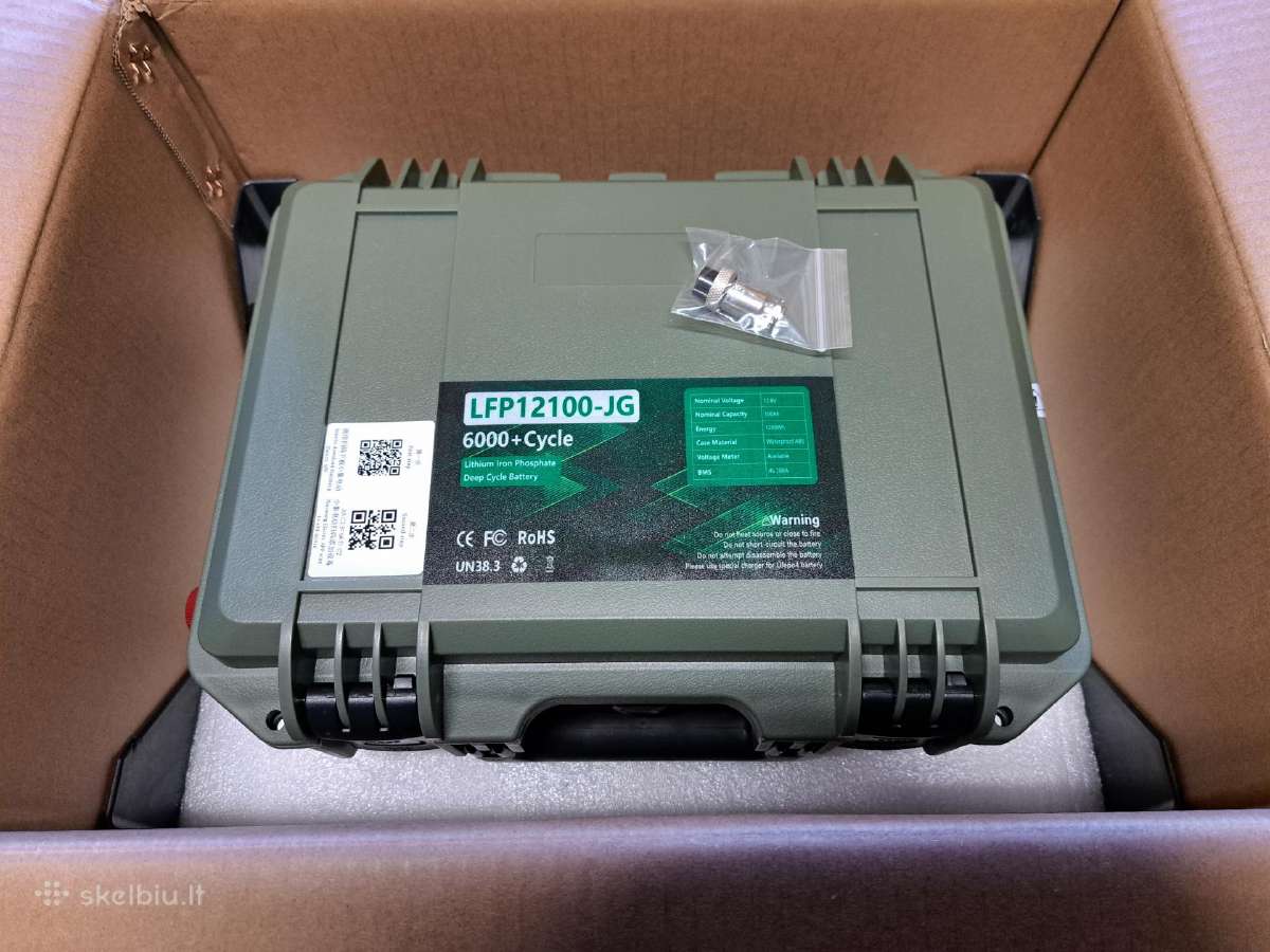 Lifepo4 12v 140ah baterija su Bluetooth, Bms,