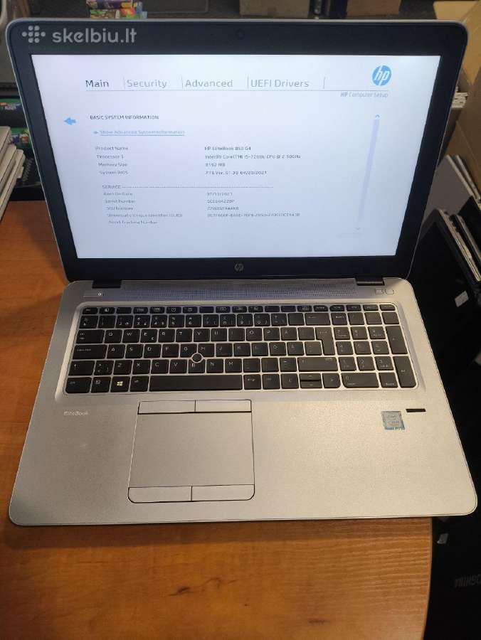 Elitebook 15.6 Fhd i5-7200u 8gb 256gb SSD 16%