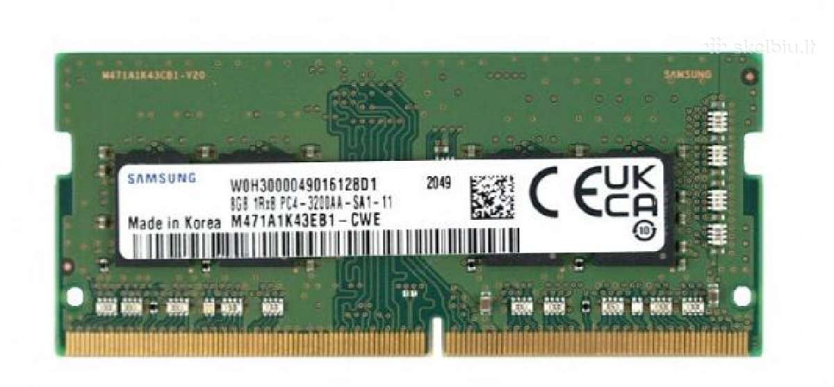 Samsung, 8gb, Ddr4, 3200 MHz, So-dimm RAM, Green