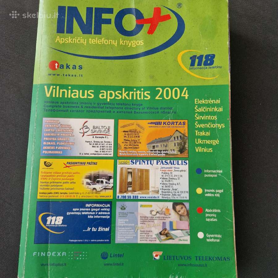 Vilniaus miesto Telefonų knyga 2004m.