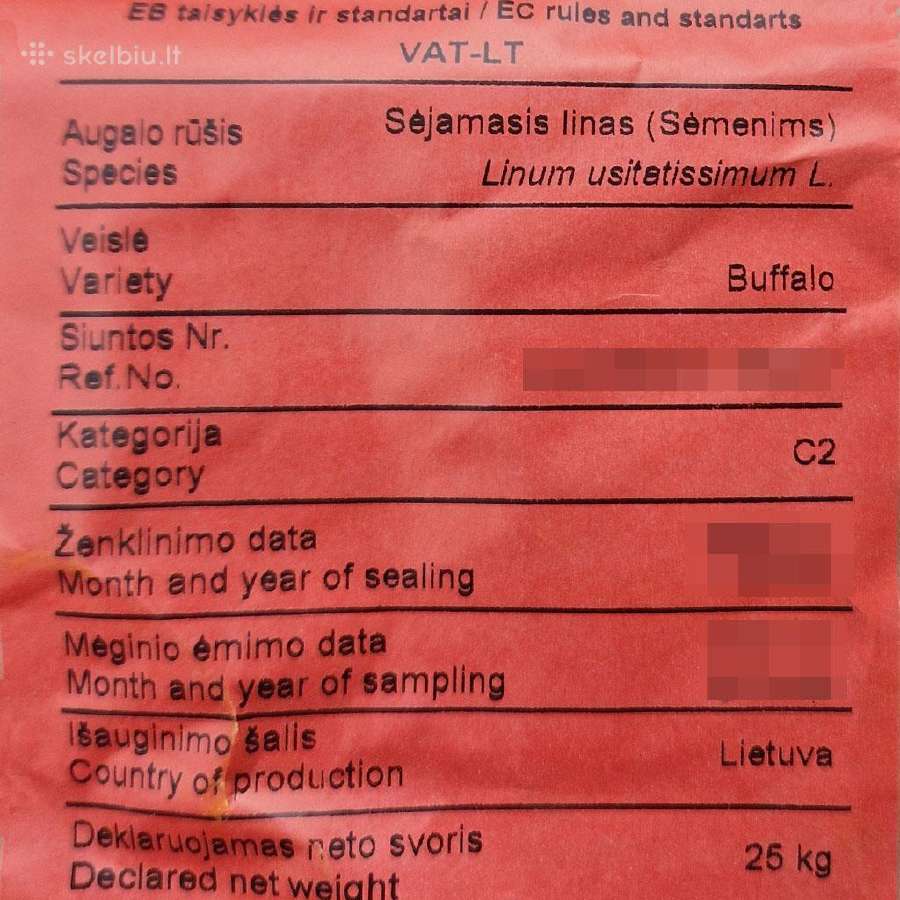 Linai, judros, juodva, sudanžolė