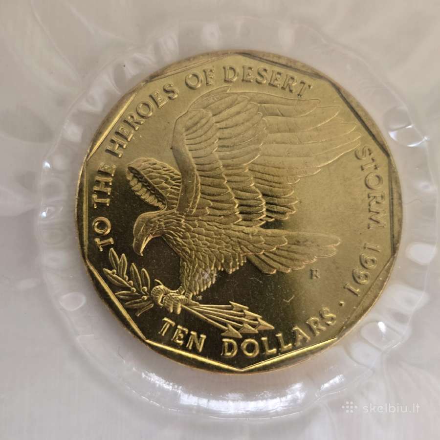Maršalo salos 1991 10 Dollars Brass