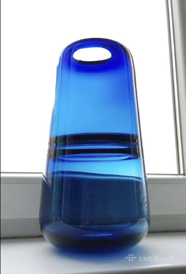 Tobula tamsiai mėlyna stiklo vaza 'Royal Indigo' - nuotraukos Nr. 4