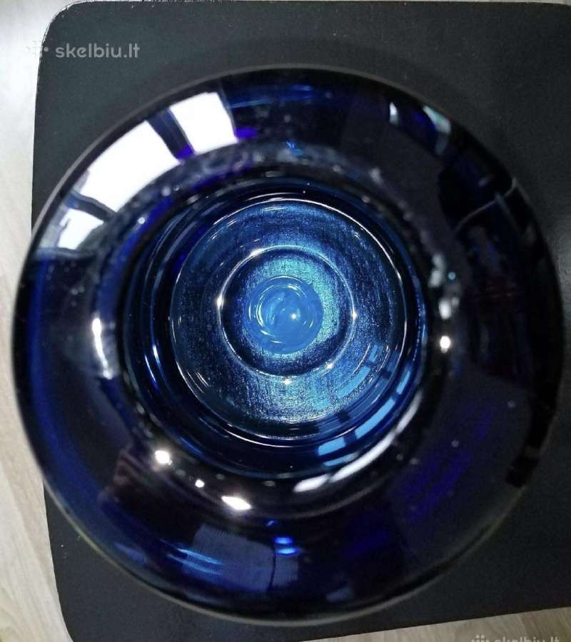 Tobula tamsiai mėlyna stiklo vaza 'Royal Indigo' - nuotraukos Nr. 7