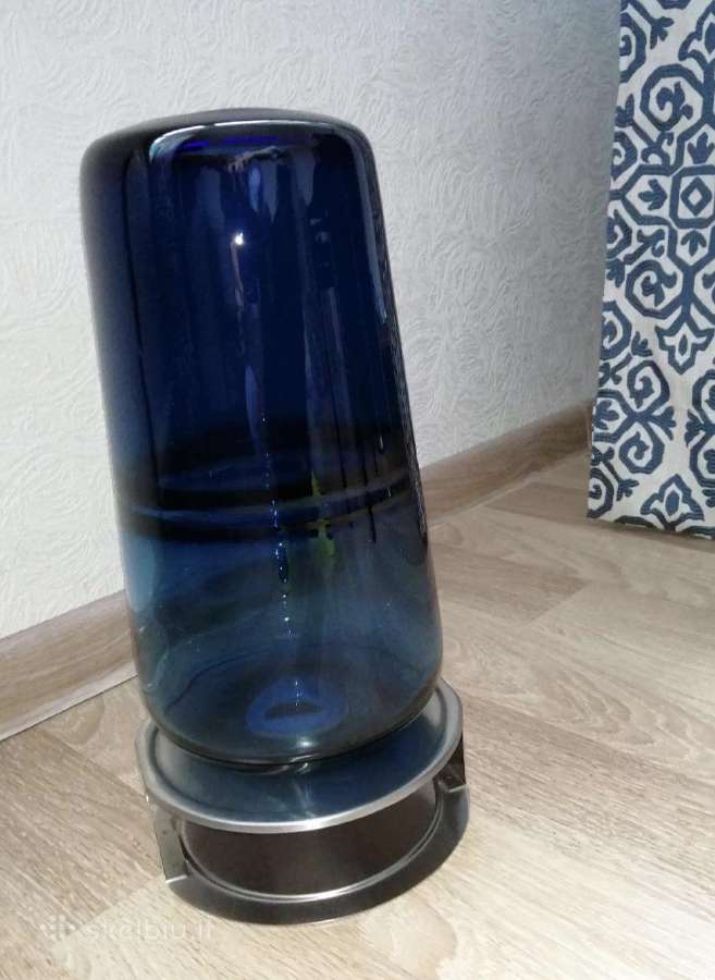 Tobula tamsiai mėlyna stiklo vaza 'Royal Indigo' - nuotraukos Nr. 6