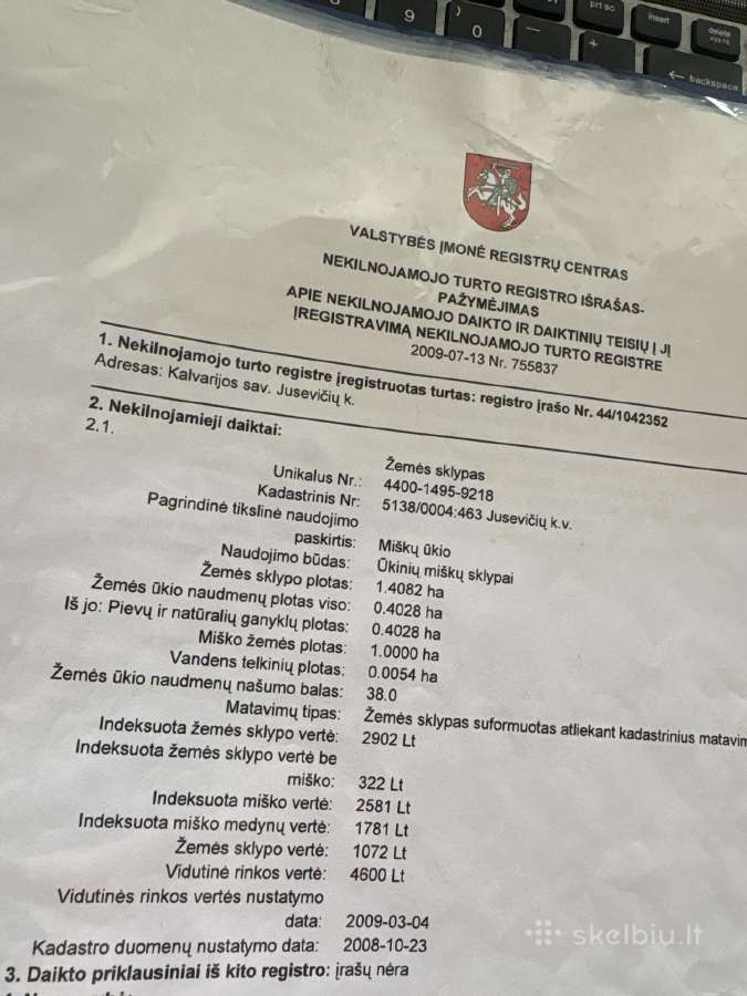 Žemės sklypas 1,4ha