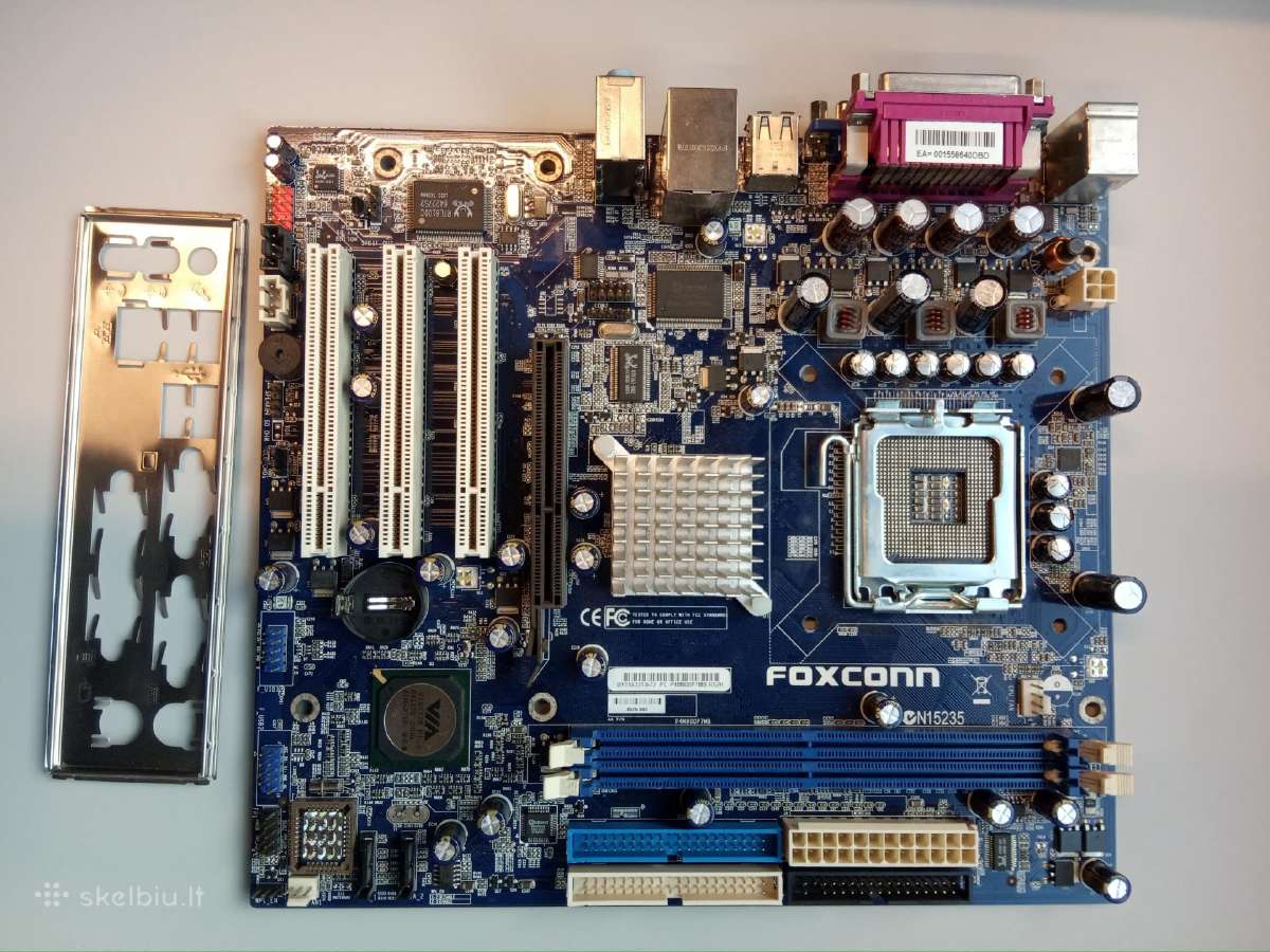 Lga775 mot. plokštės (2 vnt.) (agp/pcie/ddr2)