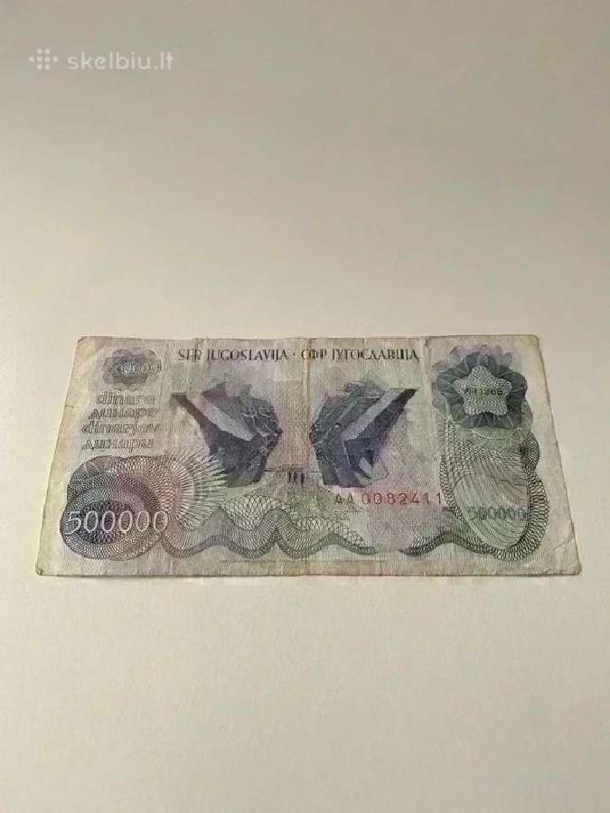Yugoslavia 500 000 Jugoslavijos dinarų banknotas - nuotraukos Nr. 2