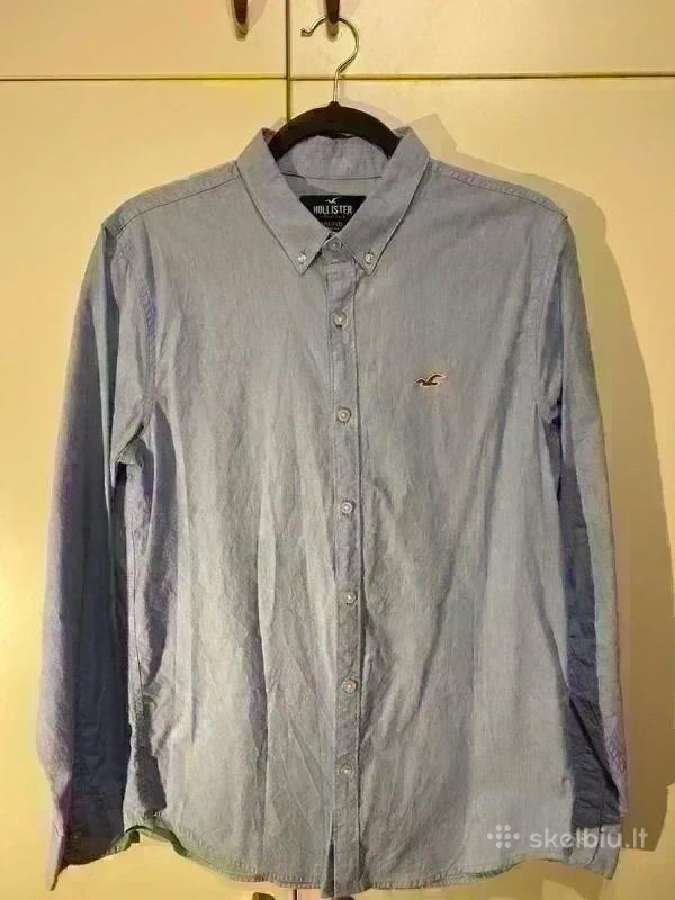 Hollister šviesiai mėlynos spalvos vyriški marškin