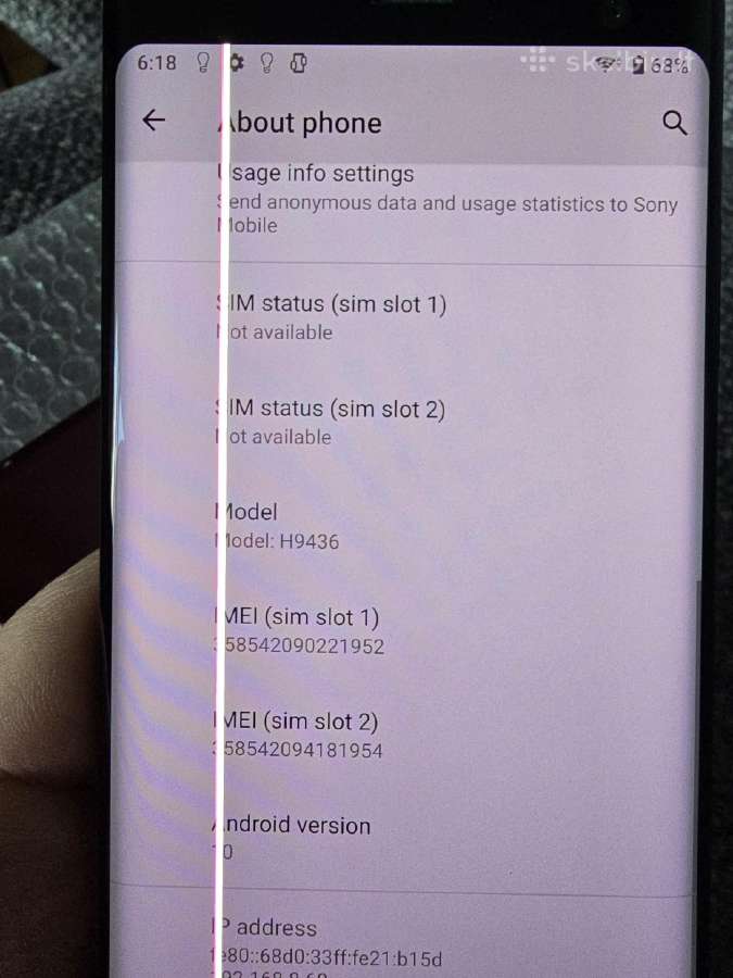 Sony Xperia Xz3 - nuotraukos Nr. 7