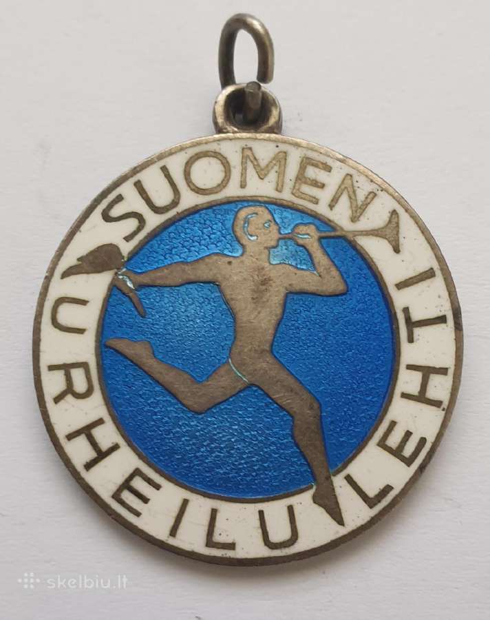 Suomijos sporto laikraščio ženklas medalis - nuotraukos Nr. 6