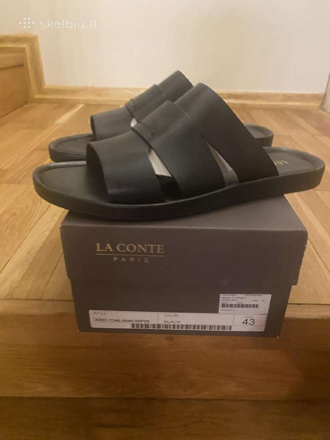 La Conte natūralios odos vyr. šlepetės