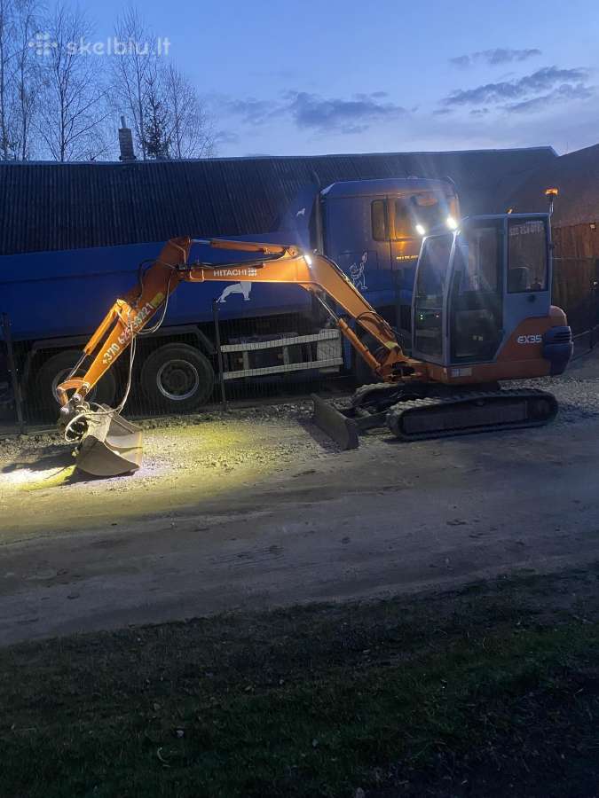 Mini ekskavatoriaus 3.5t paslaugos