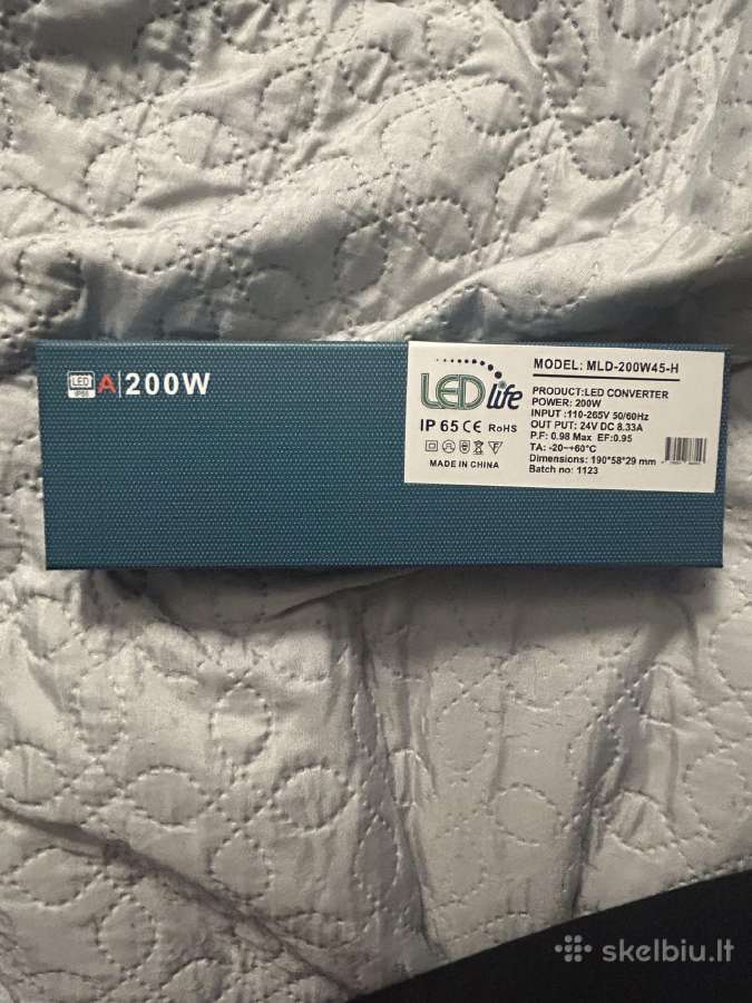 Galingas LED maitinimo blokas 24v 200w Ip65 – atsp