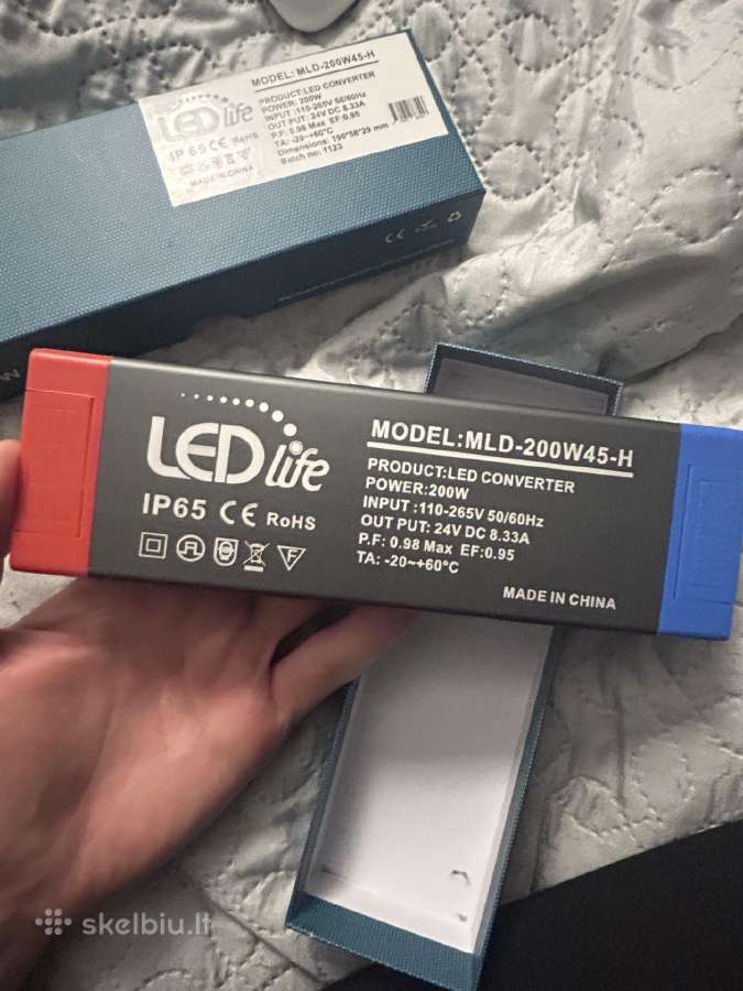 Galingas LED maitinimo blokas 24v 200w Ip65 – atsp - nuotraukos Nr. 2