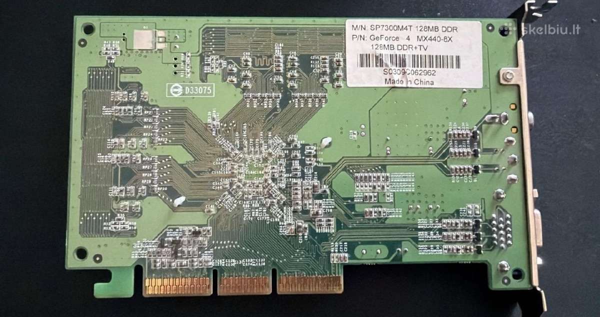 Nvidia Geforce4 Mx440-8x 128mb Ddr Agp - nuotraukos Nr. 2