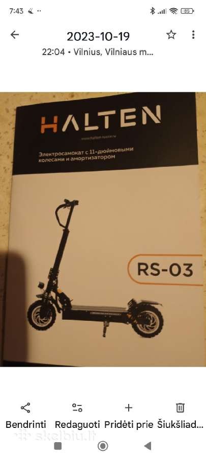 Elektrinis paspirtukas Haltenrs-03 - nuotraukos Nr. 3