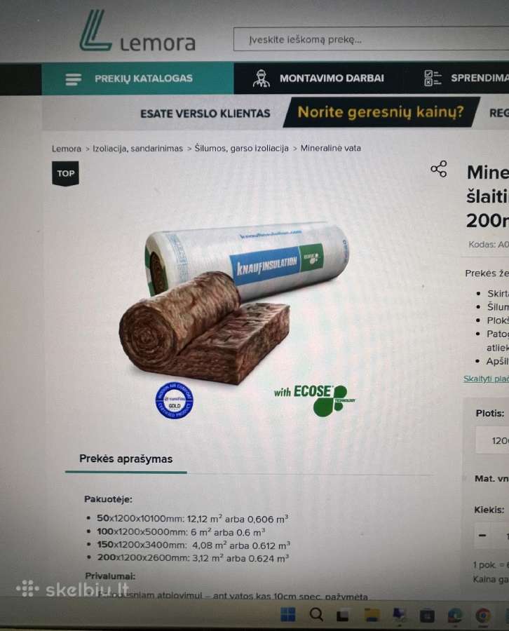 Knauf Mineralinė vata Unifit 035