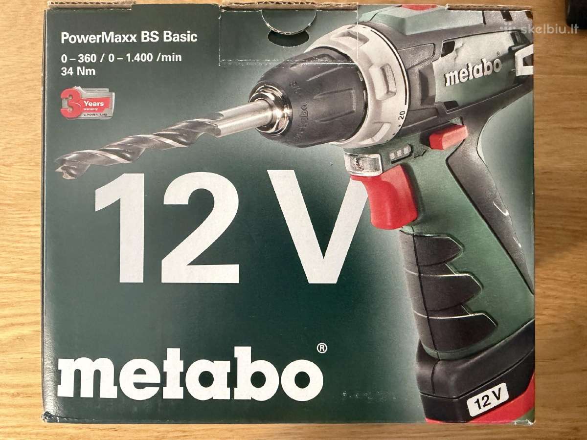 Suktukas Metabo Powermaxx Bs Basic 10.8v su akum.