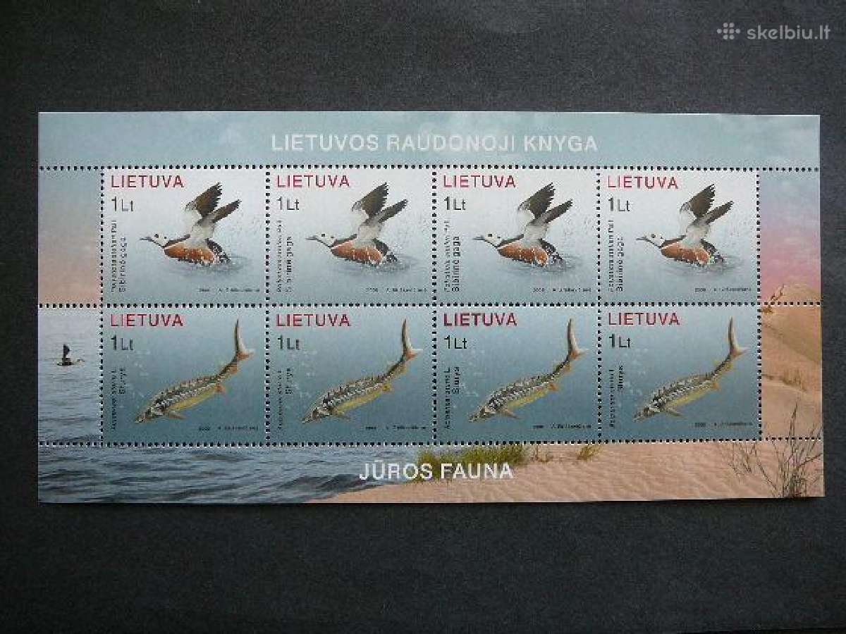 Lietuva 2006 Pauksciai Zuvys klb. svarus lit915/6s