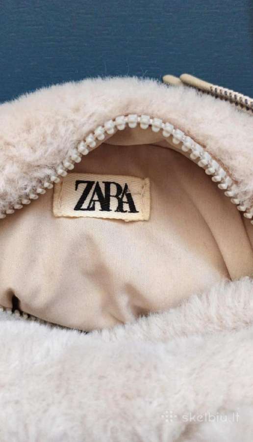 Dirbtinio kailio rankinė per petį, Zara - nuotraukos Nr. 3