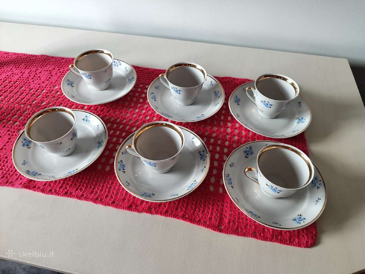 Rygos porcelianas, 6 duetai espresso kavai - nuotraukos Nr. 6