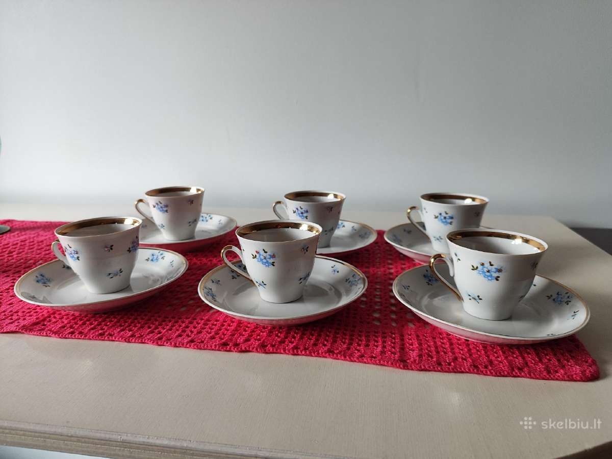Rygos porcelianas, 6 duetai espresso kavai - nuotraukos Nr. 7