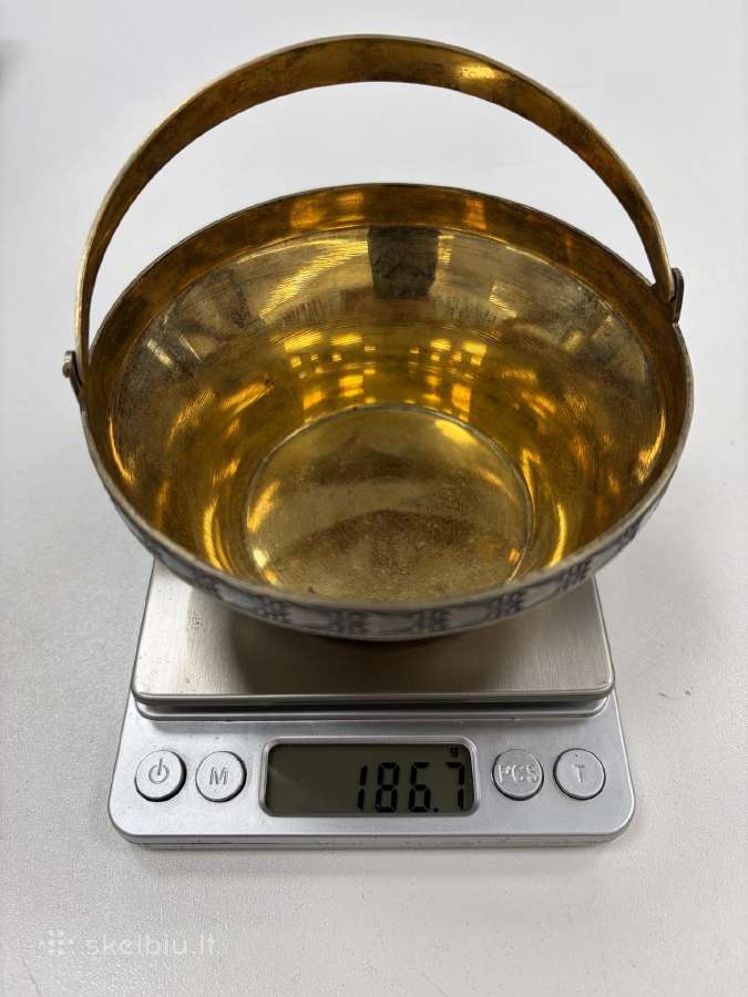 Vintažinė Sidabrinė cukrainė 916 praba
