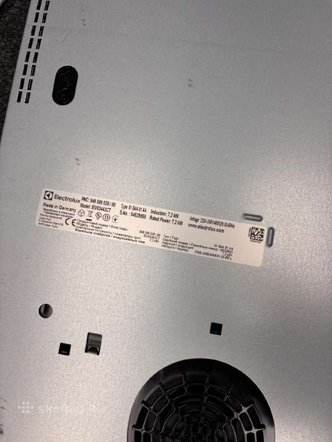 Parduodama neveikianti Electrolux kaitlentė - nuotraukos Nr. 2