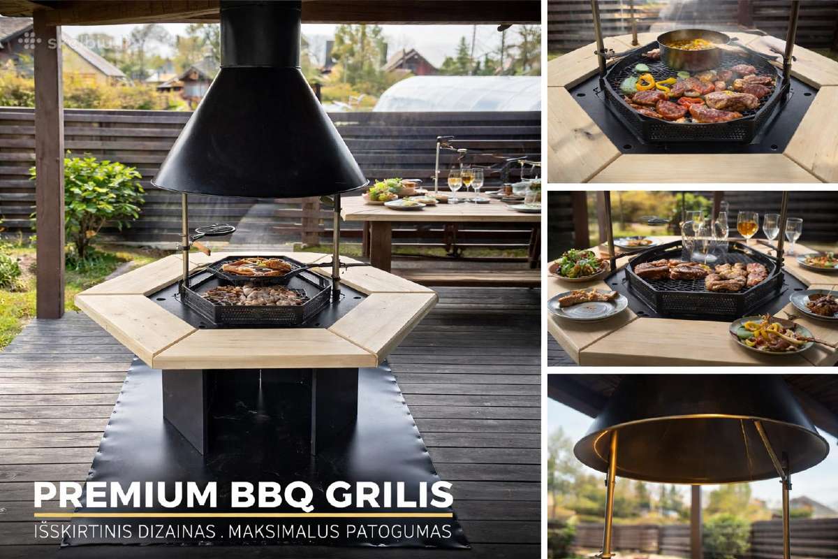 Aukštos klasės Bbq grilis– kepsninė ir šašlykinė