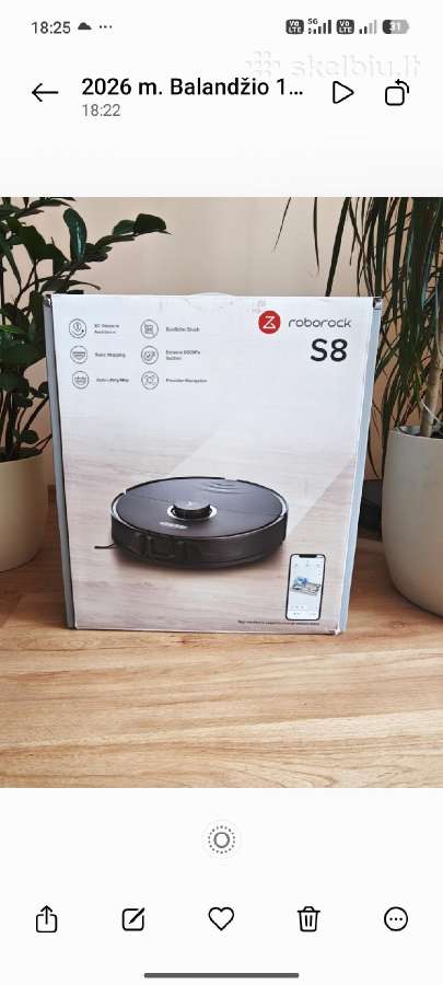 Robotas siurblys Roborok s8