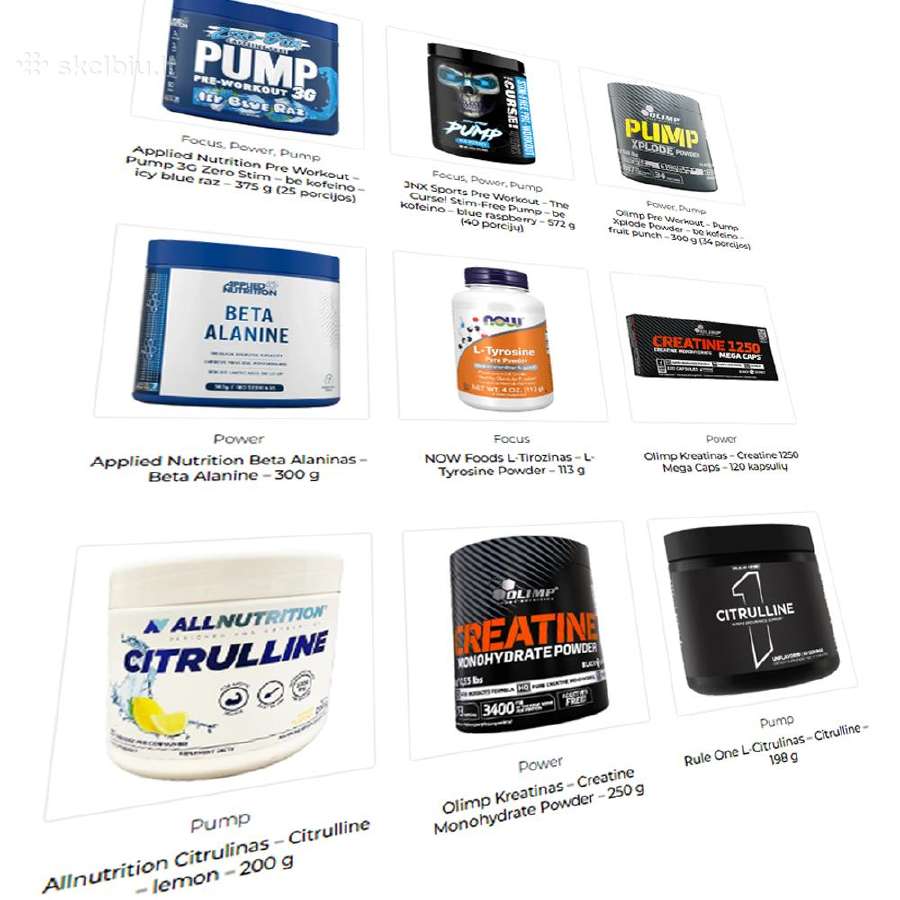 Papildai Sportui Be Kofeino Pre Workout