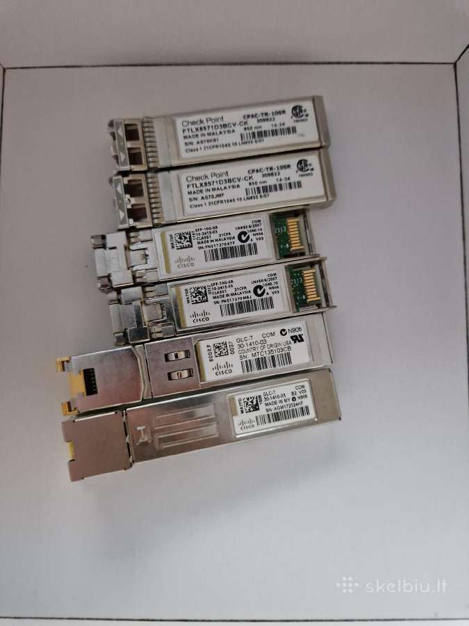 Sfp moduliai & sas kabeliai