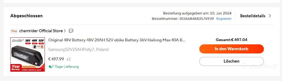 Nauja Chamrider 52v baterija elektriniam dviračiui - nuotraukos Nr. 8
