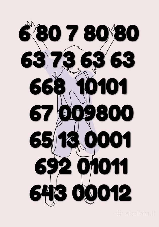 Lengvas numeris 0001 už 50€