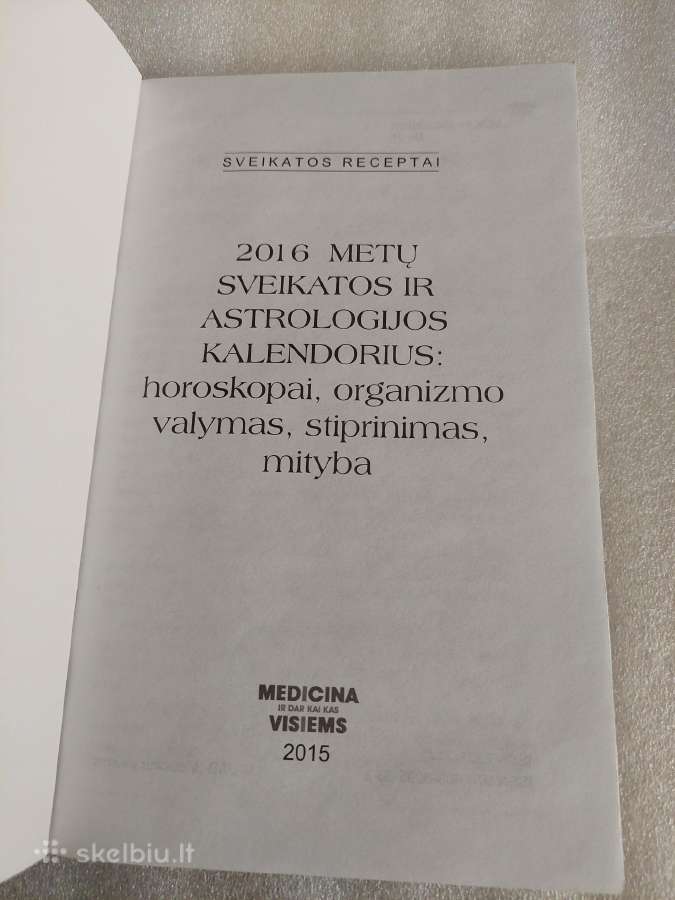 2016 metų sveikatos ir astrologijos kalendorius - nuotraukos Nr. 2