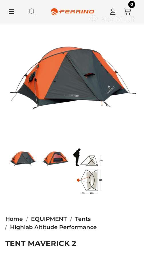 Nauja Ferrino Maverick 2 palapinė