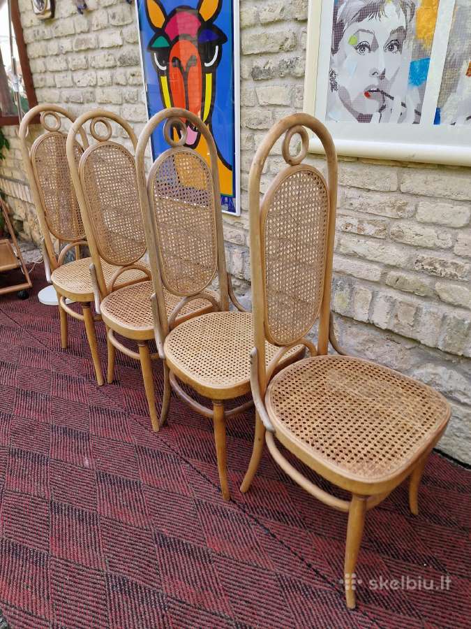 Vintažinės bukmedžio Thonet kėdės Nr.17