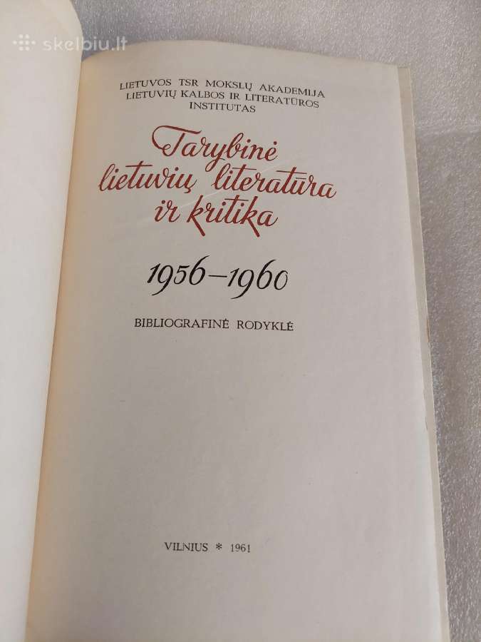 Tarybinė lietuvių literatūra ir kritika 1956-1960 - nuotraukos Nr. 2